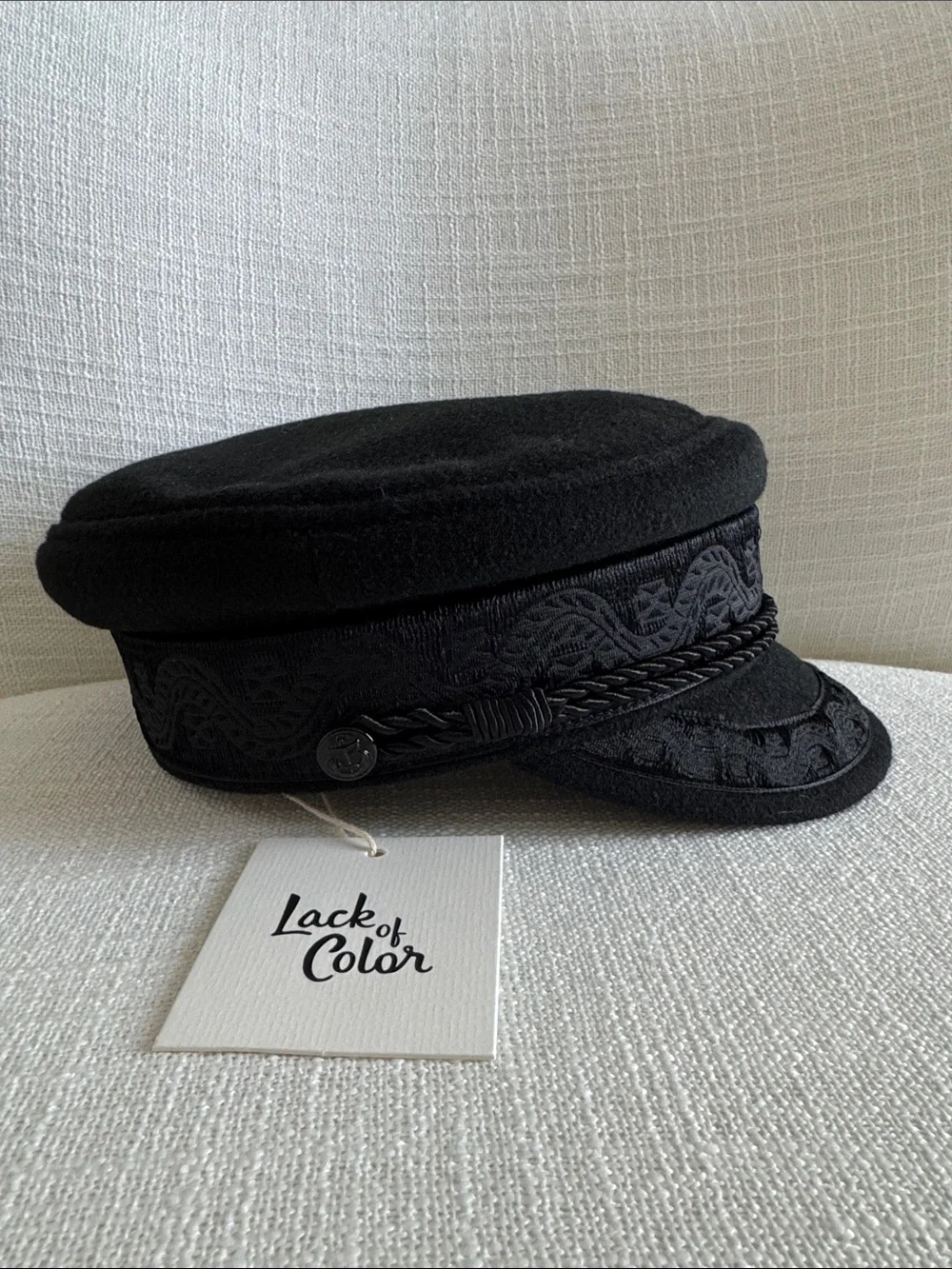 Lack Of Color Black Riviera Hat